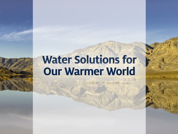 Water Solutions for a Warmer World Banner