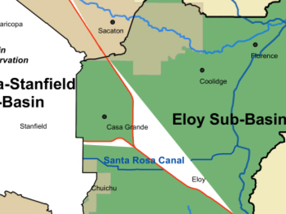 Eloy and Maricopa-Stanfield Basin Map