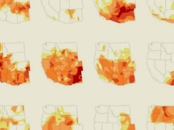 Drought maps of the Western US