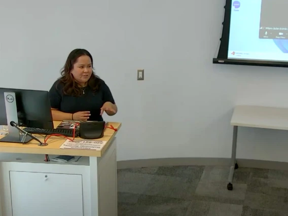Photo of Valerisa Gaddy, PhD. speaking