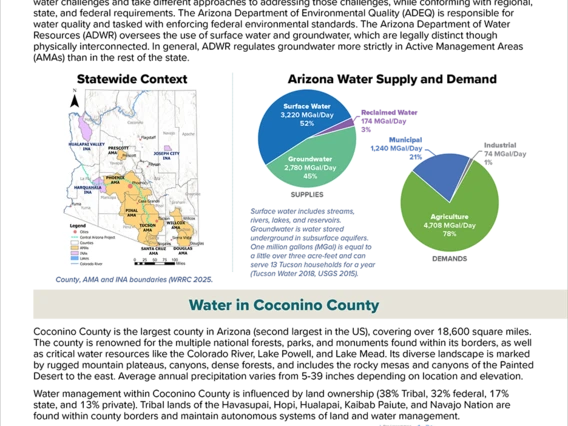 Coconino County factsheet page one
