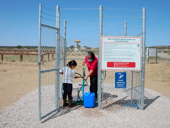 Water station on Native Nation