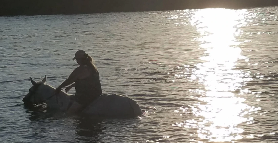 Gail Borque - The cool of the evening on the Colorado River
