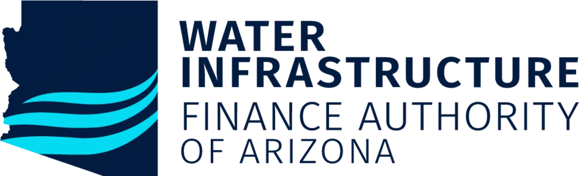 water infrastructure finance authority of arizona logo - az silhouette with water running through it