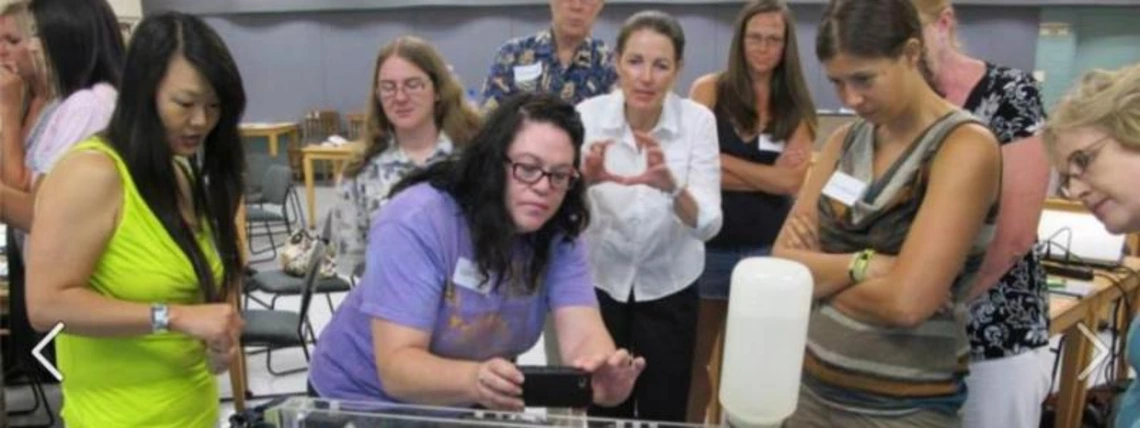 Teachers Learn From Hydrologists at Professional Conference Workshop teacher workshop participants