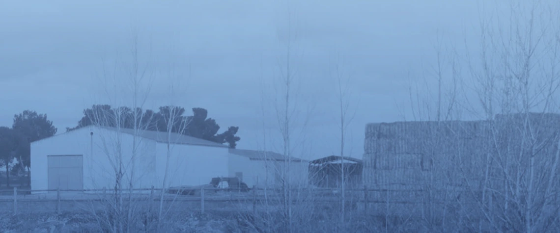 Barn and hay bales Barn and hay bales