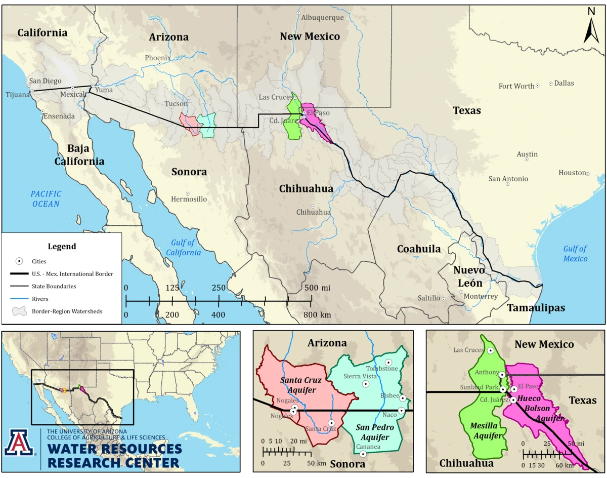us mexico border map