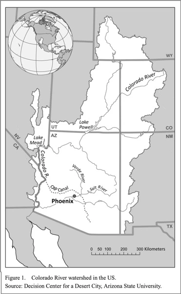 Figure showing the colorado river watershed