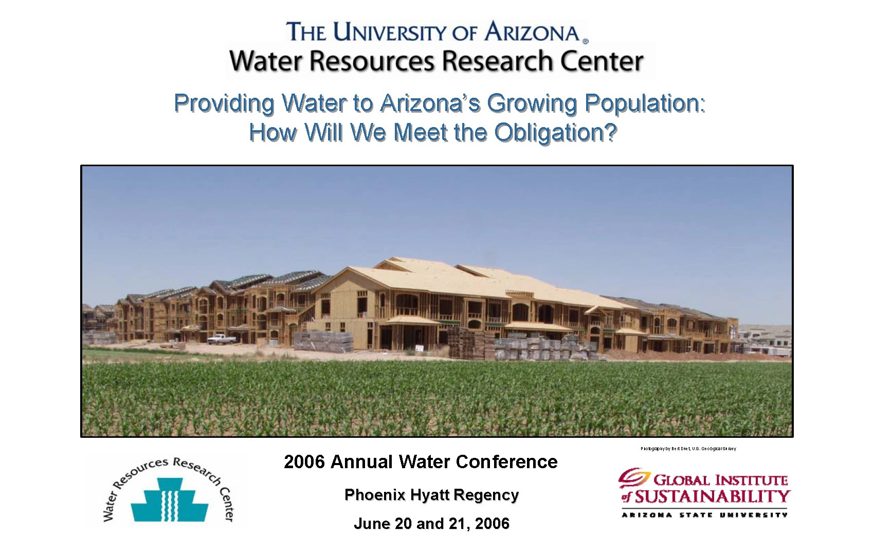 2006 conference graphic featuring several houses under construction in a grass field