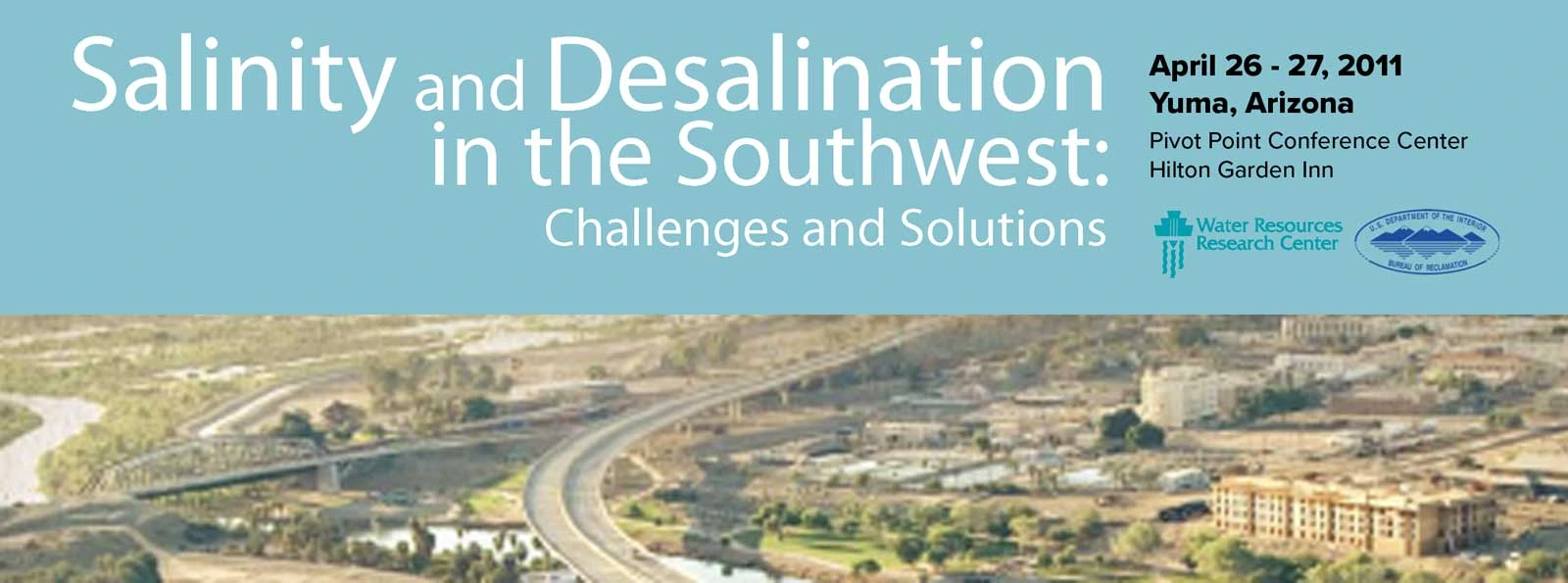 2011 wrrc conference graphic. light blue field with text and an image featuring a city with curving freeway