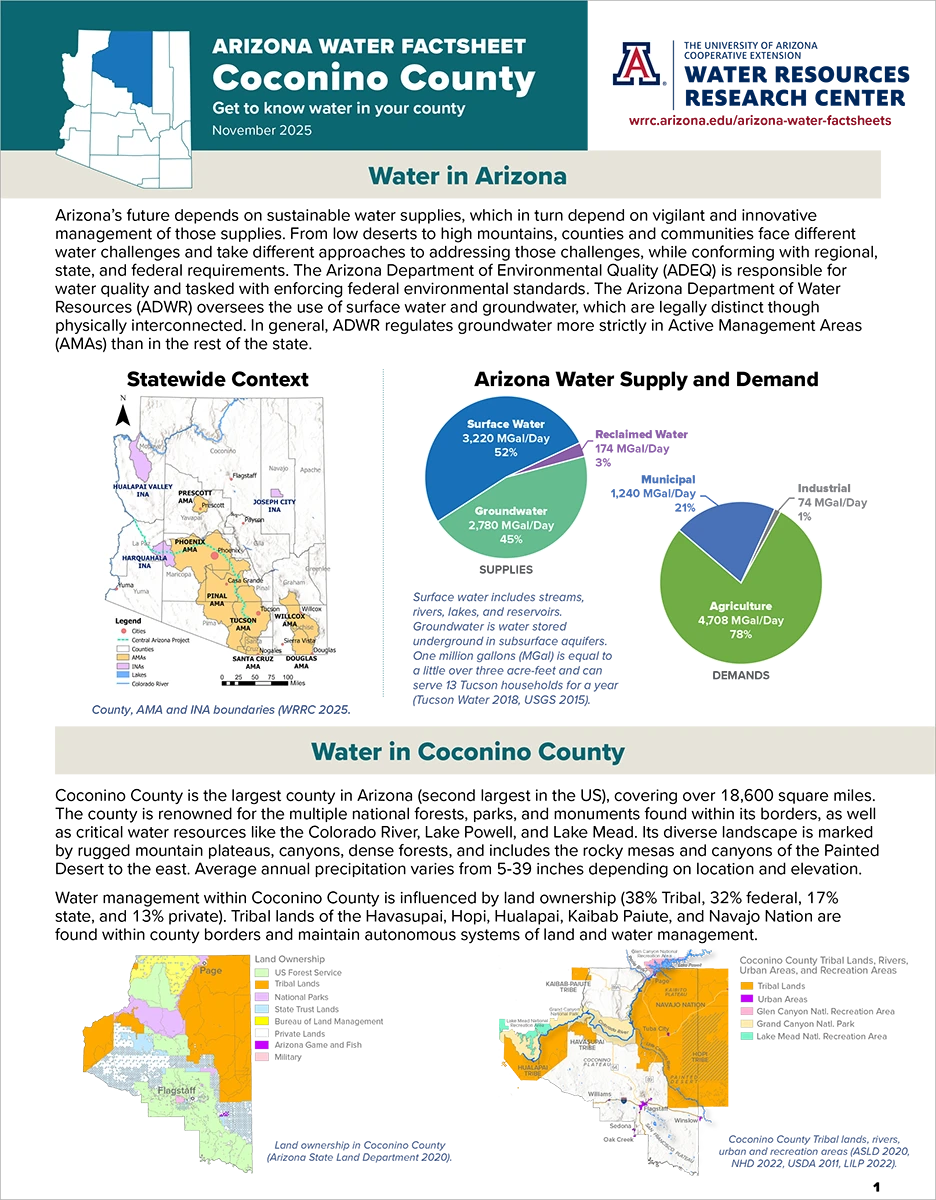 Coconino County factsheet page one