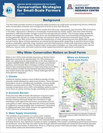 Arizona Water Conservation Factsheet: Conservation Strategies for Small-Scale Farmers cover