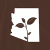 Irrigated Agriculture wrrc 2017 conference icon showing a plant sprouting and silhouette of state of arizona