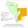 image of land ownership map from gila county factsheet