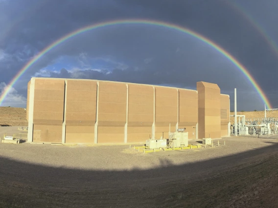 John Officer - Ranbow over CAP Sandario Pumping Plant