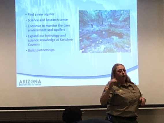 Chelsea Ballard speaking at factsheet seminar in Benson, AZ