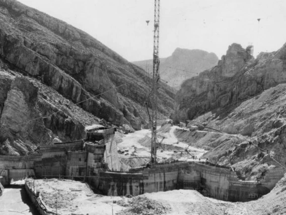 vintage photo of dam