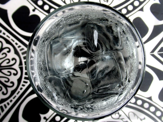 photo showing a glass full of ice