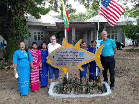 Jean McLain at the University of Yangon