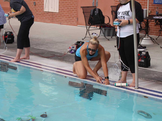 photo of swimming pool experiment