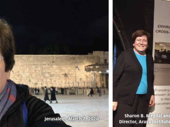 Sharon B. Megdal in Jerusalem and at a conference in Israel