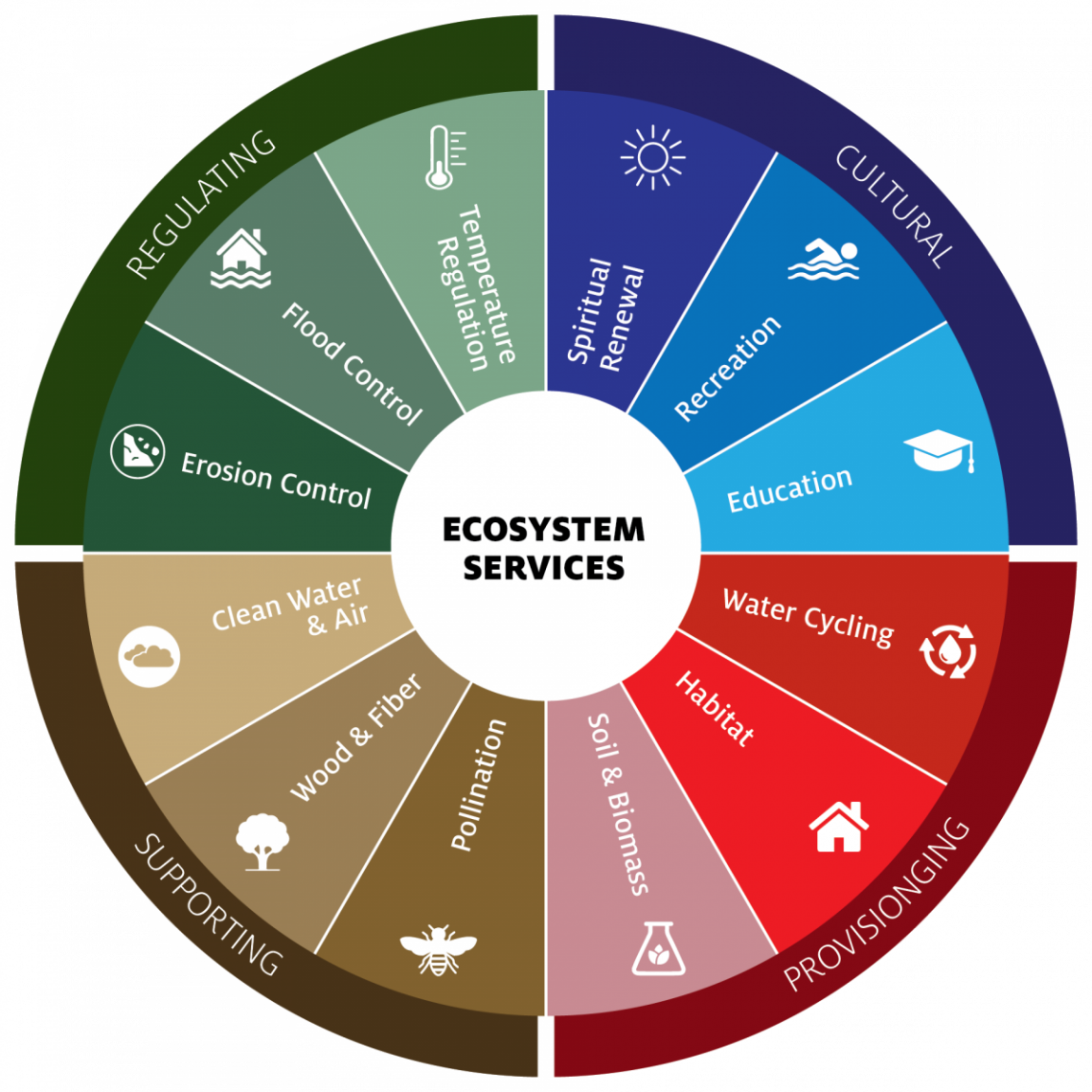Illustration of the ecosystem services classification