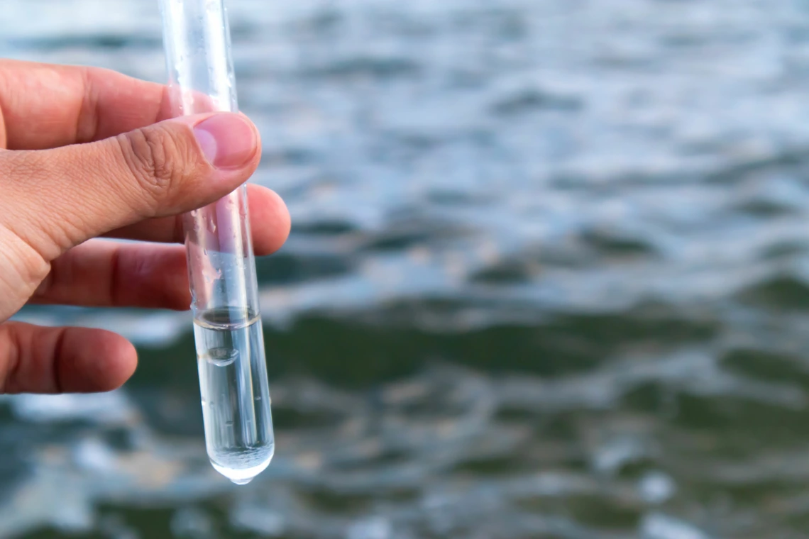 photo of test tube and water