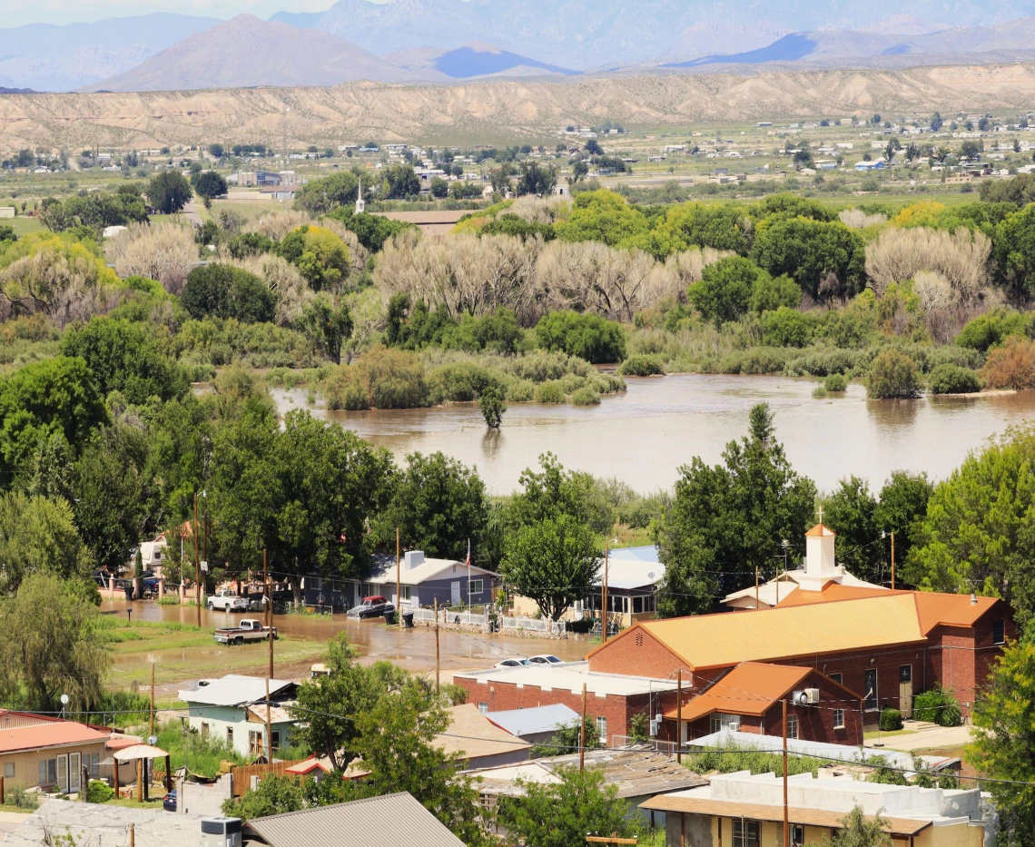 Becky Rapier - Town Underwater, Duncan, AZ, 2022