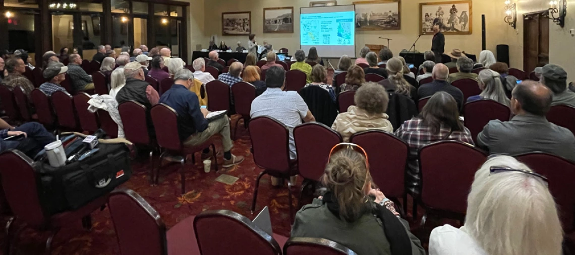 Sharon B. Megdal speaking in Tubac