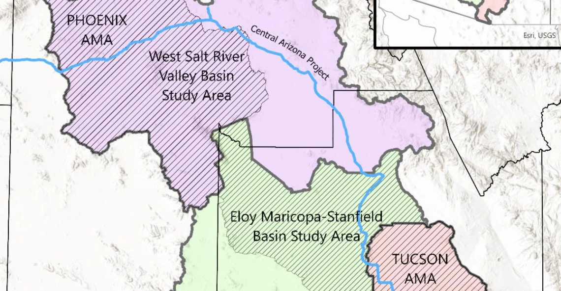 Arizona Basin Studies Map