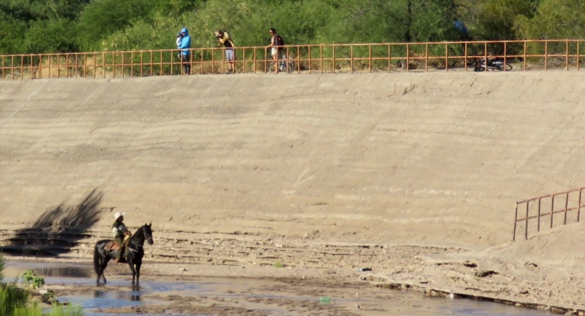 River with standing water 