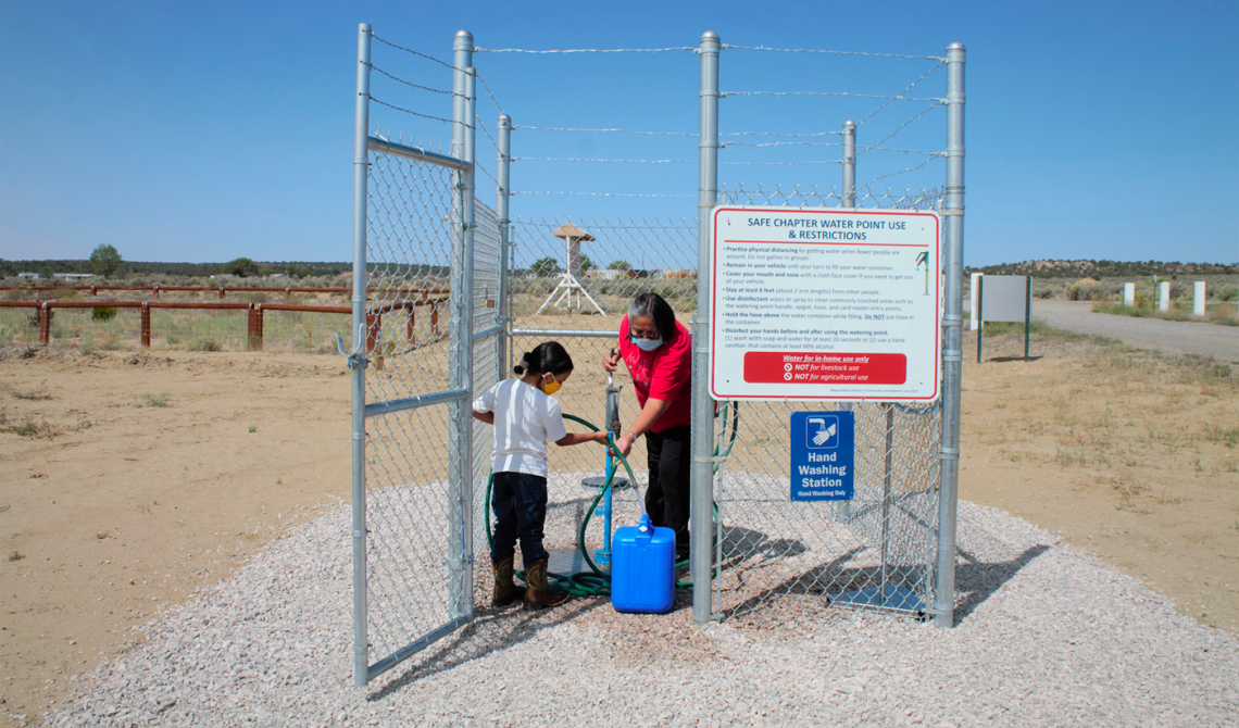Water station on Native Nation