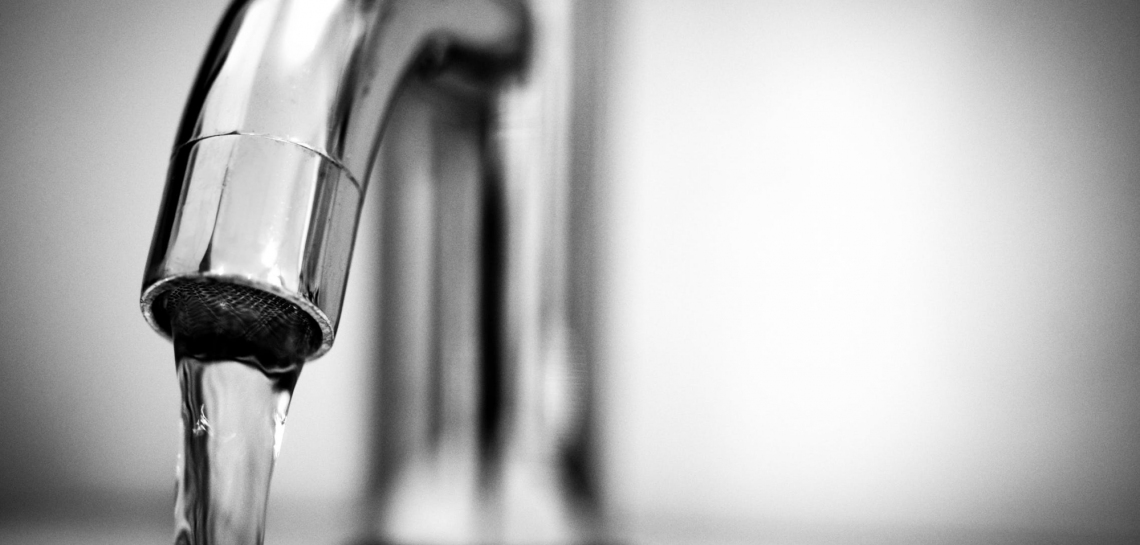 black and white water tap