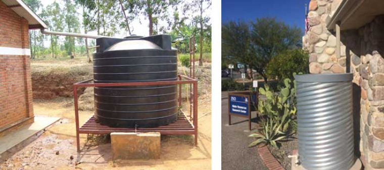 rain cistern and rain barrel systems