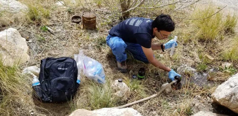 Photo of water sample collection