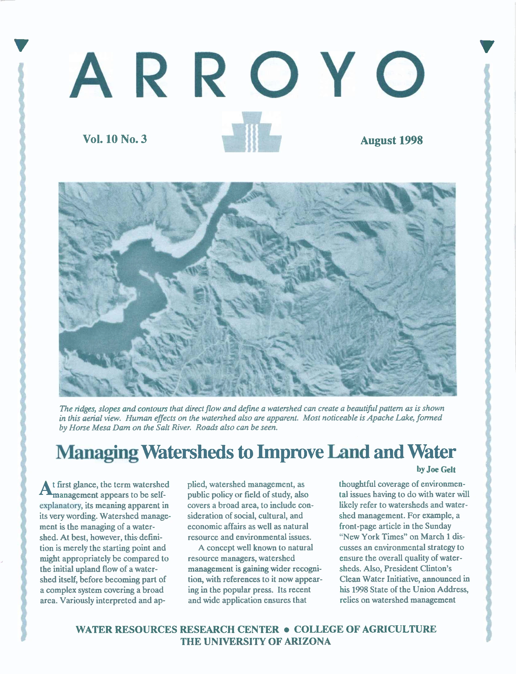 Arroyo Summer 1998 - Managing Watersheds to Improve Land and Water 