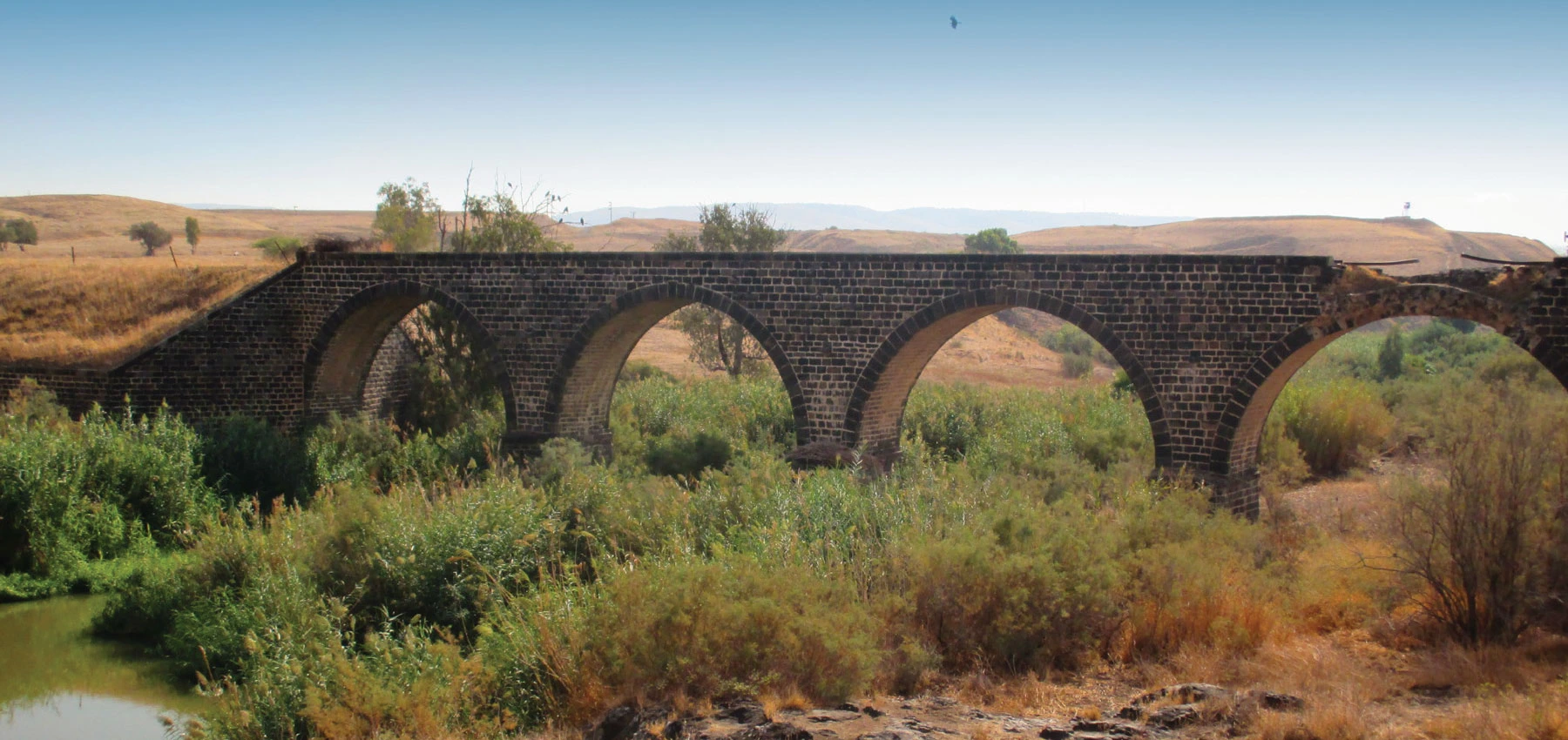 Ottoman era railway bridge over the Lower Jordan River.