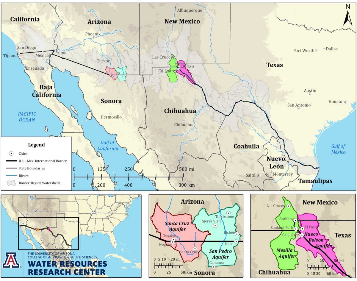 us mexico border map
