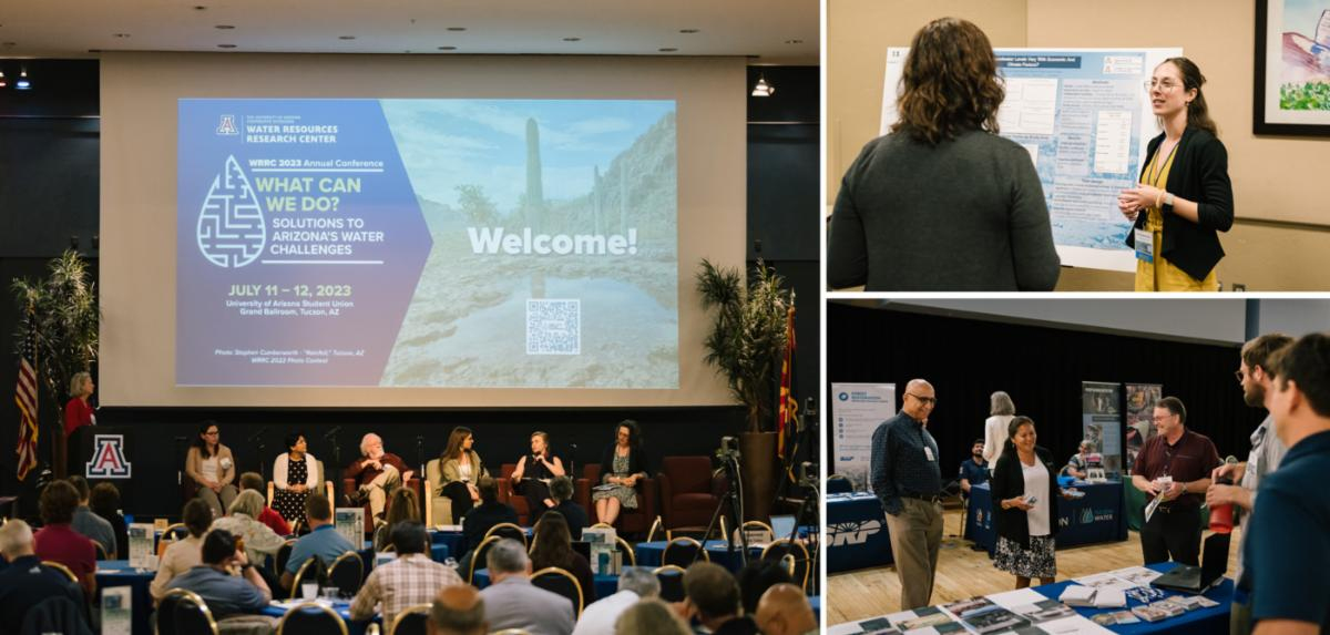 weekly wave lead story on the wrrc 2023 conference photos showing audience and panels