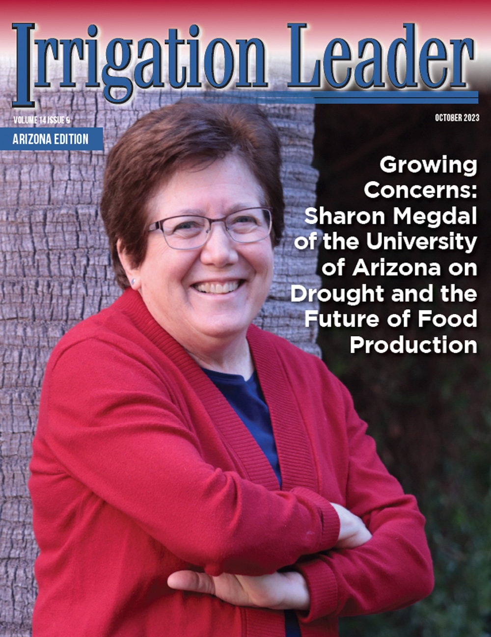 Cover of Irrigation Leader magazine featuring Dr. Sharon Megdal
