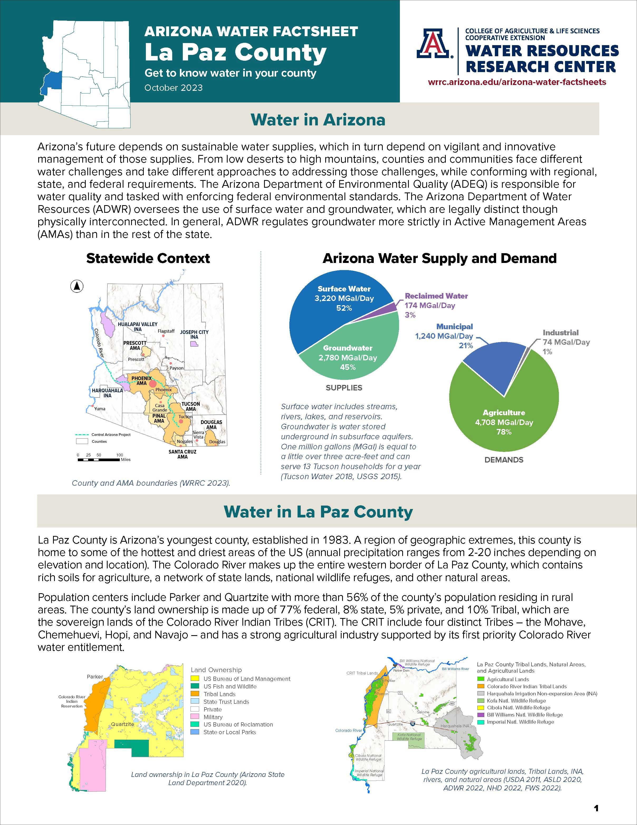 La Paz County Water Factsheet Image