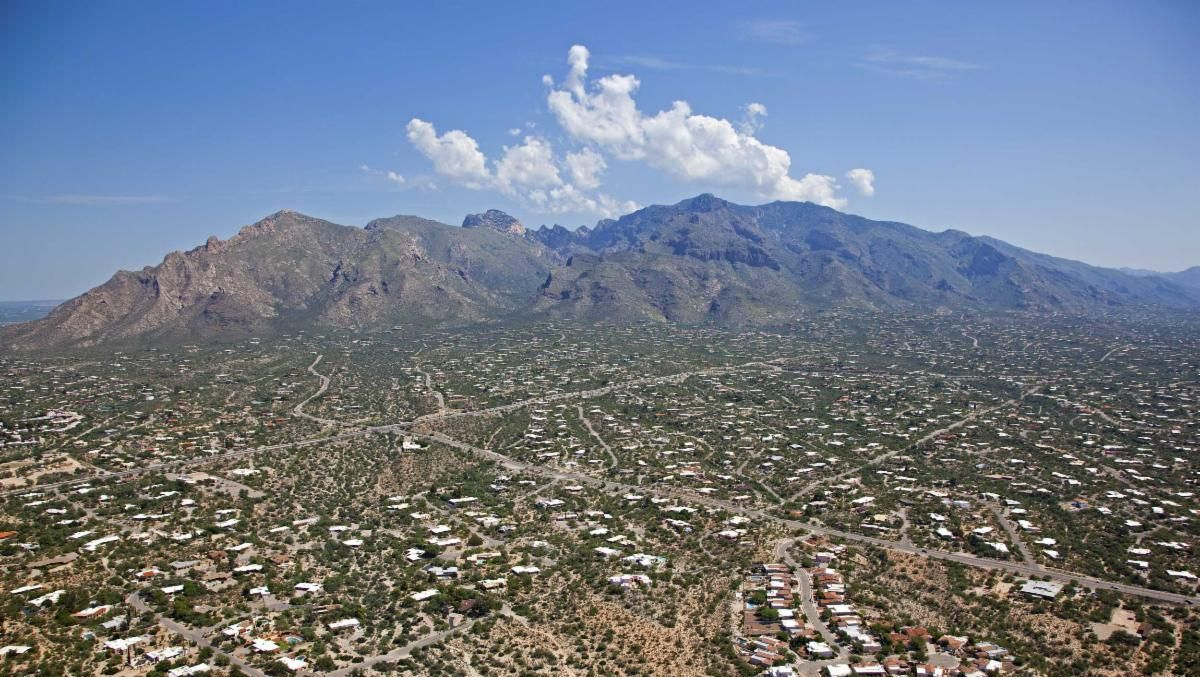 Aerial image of an Arizona neighborhood