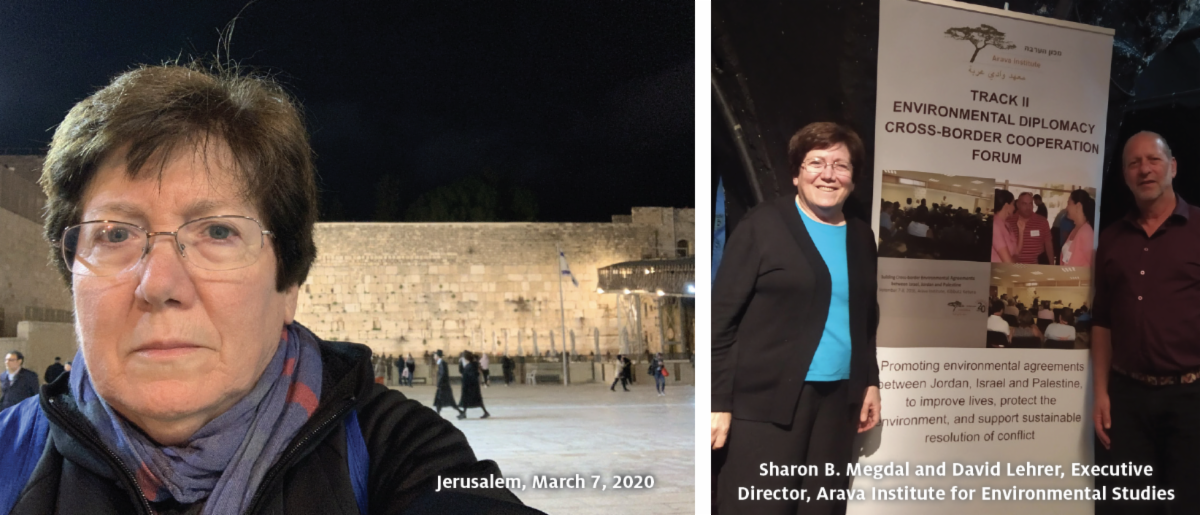 Sharon B. Megdal in Jerusalem and at a conference in Israel
