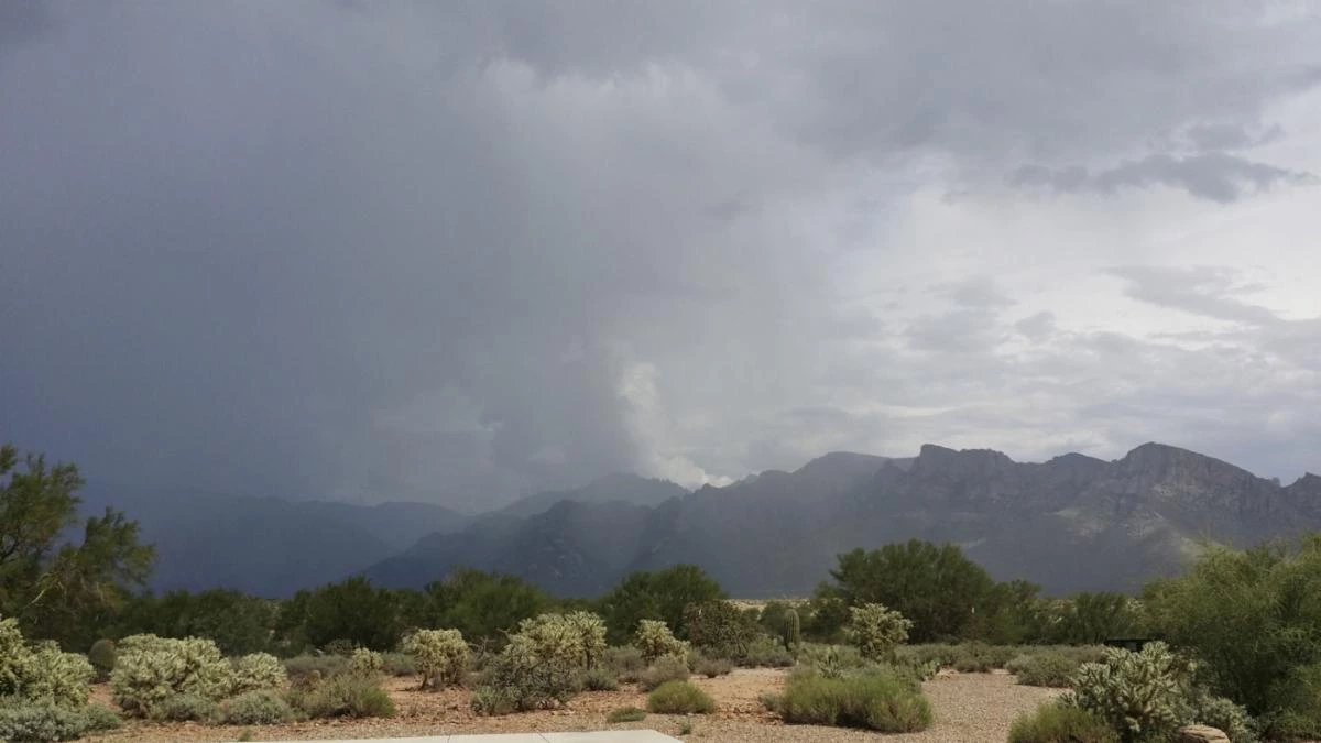 a photo of monsoon rain