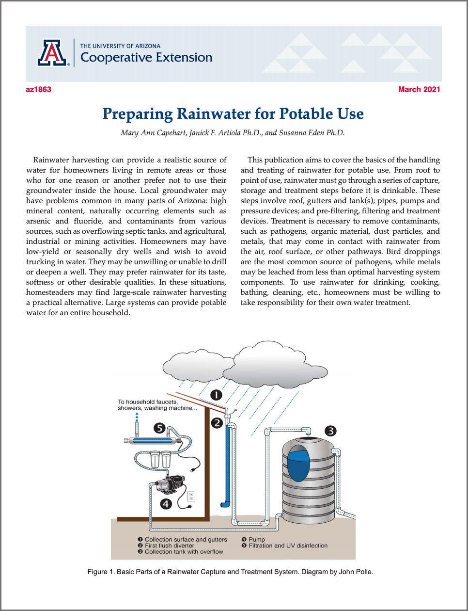 Preparing Rainwater for Potable Use Guide