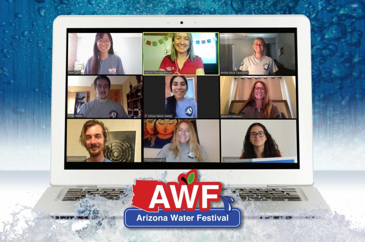 AZ Project Wet staff on a webcall