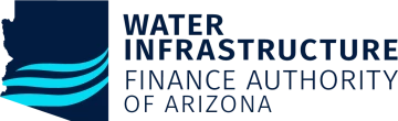 water infrastructure finance authority of arizona logo - az silhouette with water running through it