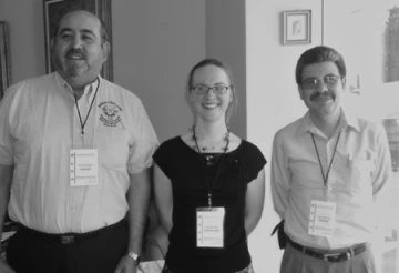 Joanna Nadeau, with her Mexican hosts, Jesus Miguel Olivas-García (right), Jose Álvaro Anchondo-Nájera