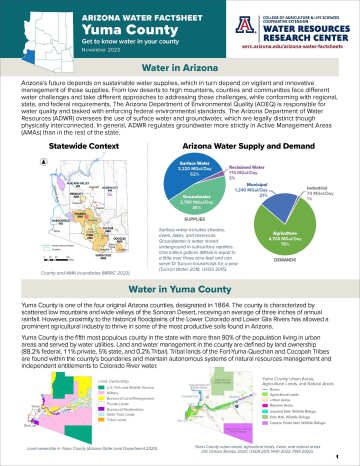 Yuma County Water Factsheet Image